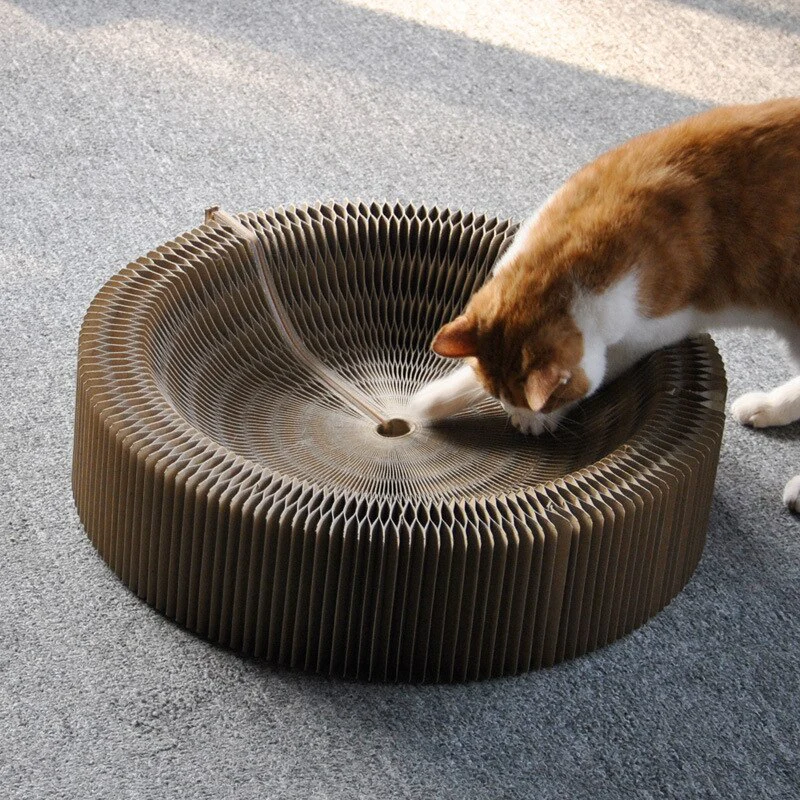 Cat Scratcher Board Accordion Bed - Image 2