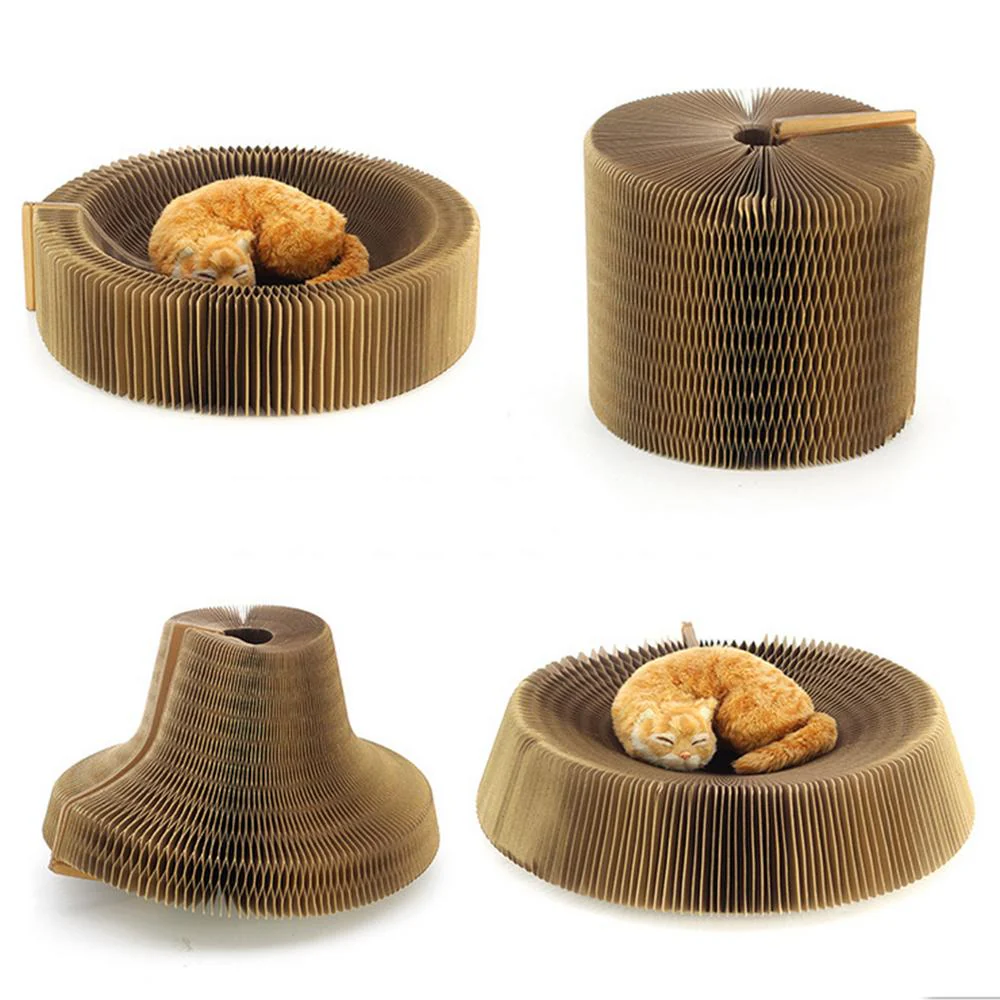 Cat Scratcher Board Accordion Bed - Image 5