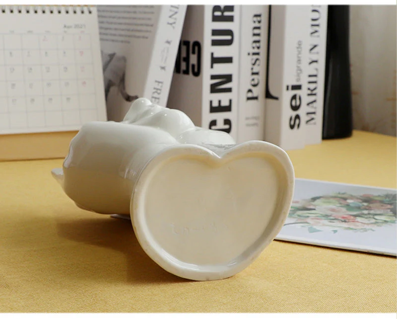 Ceramic Abstract Human Face Flower Vase - Image 8