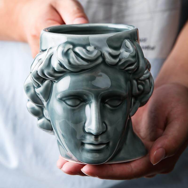 Ceramic Antique Greek Head Mug - Image 2