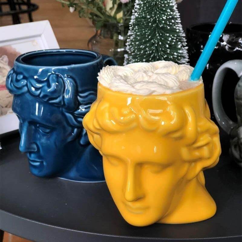 Ceramic Antique Greek Head Mug - Image 3