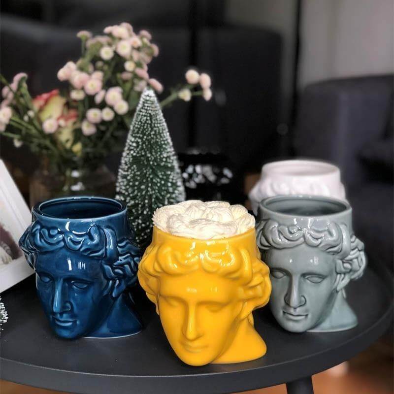 Ceramic Antique Greek Head Mug - Image 4