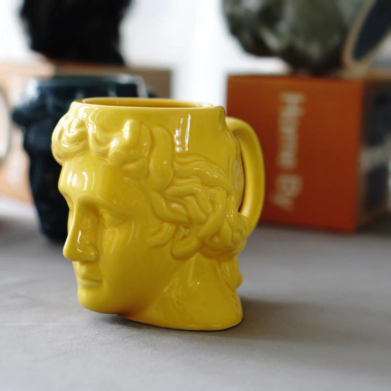 Ceramic Antique Greek Head Mug - Image 7