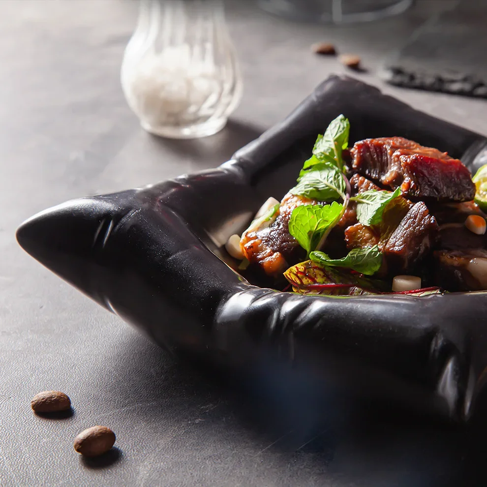 Ceramic Artistic Pillow Shape Food Plate - Image 4