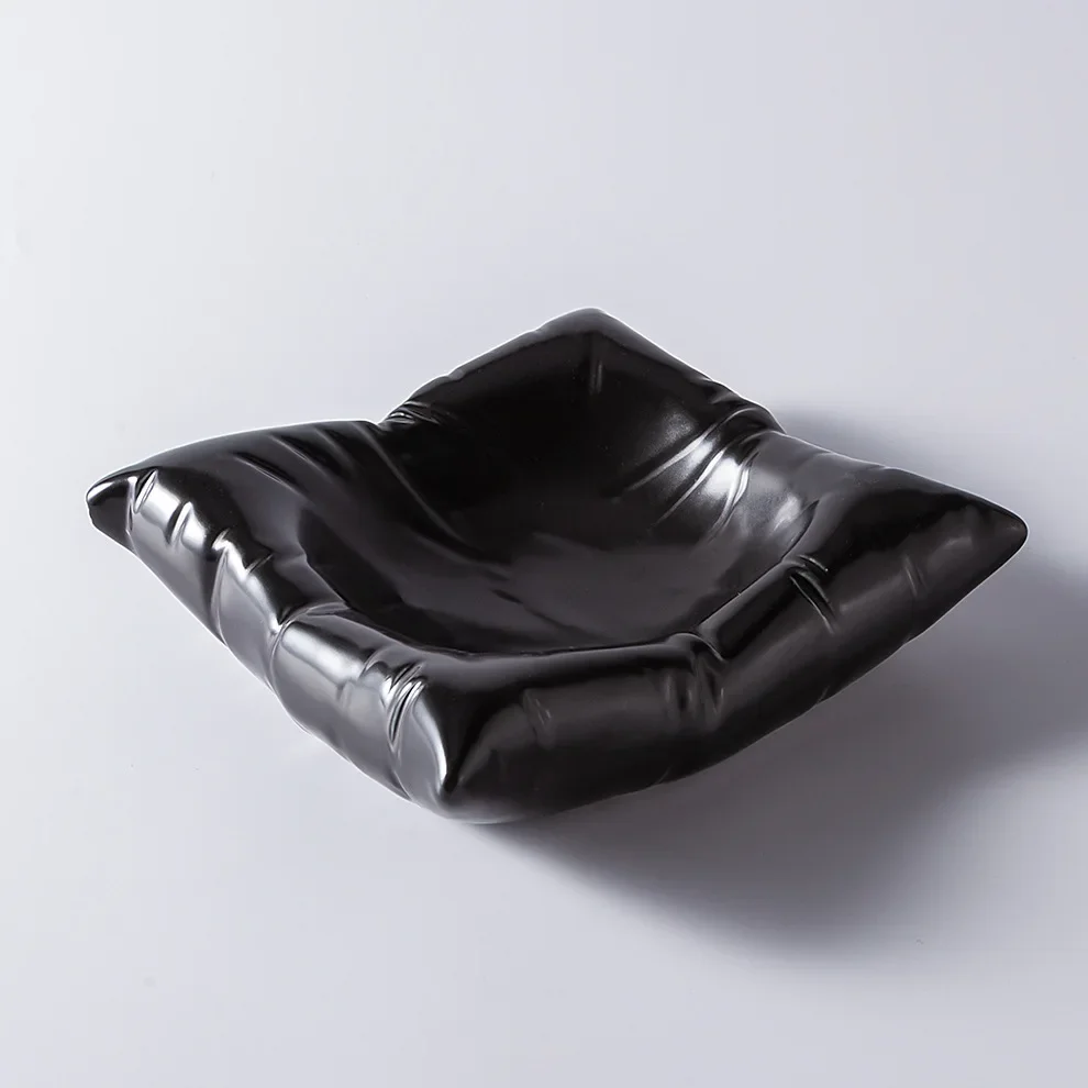 Ceramic Artistic Pillow Shape Food Plate - Image 5