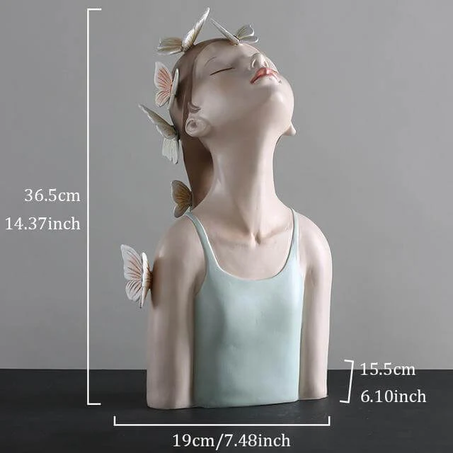 Ceramic Butterfly Girl Home Sculpture - Image 2