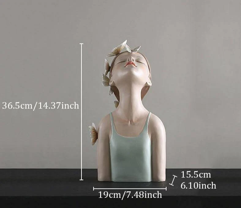 Ceramic Butterfly Girl Home Sculpture - Image 3