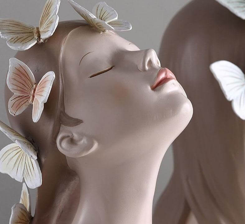 Ceramic Butterfly Girl Home Sculpture - Image 4