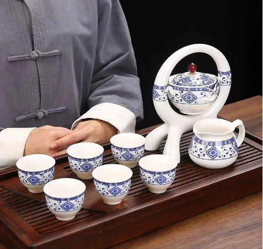 Ceramic Charm Far East Style Semi-Automatic Teapot - Image 3