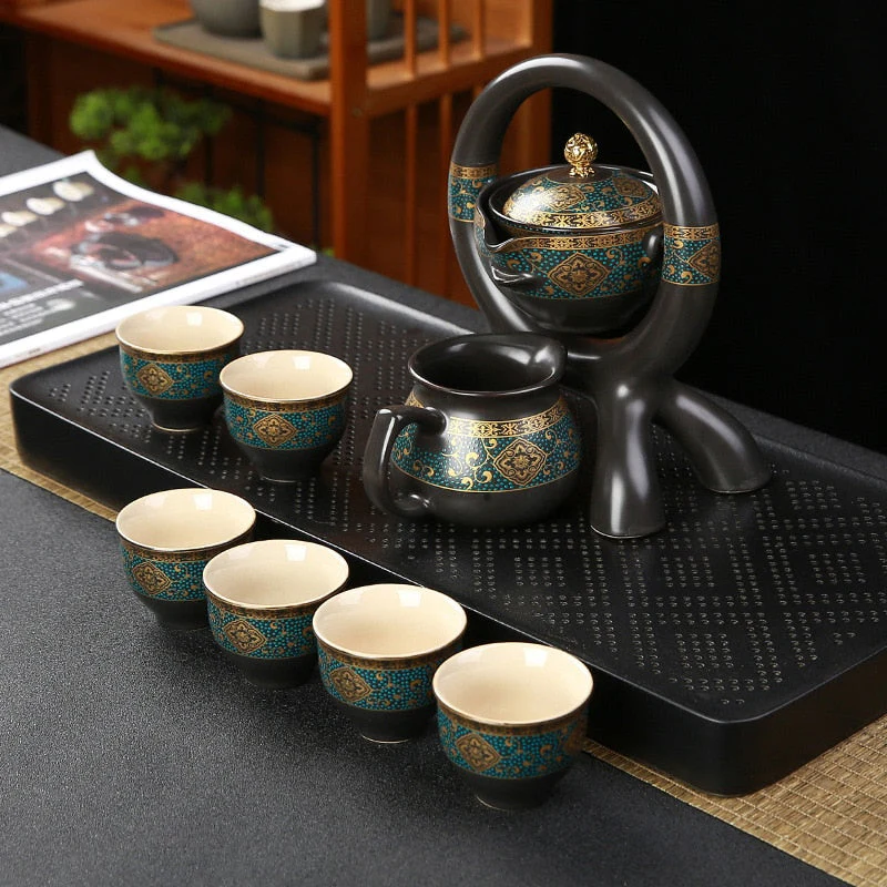 Ceramic Charm Far East Style Semi-Automatic Teapot - Image 5
