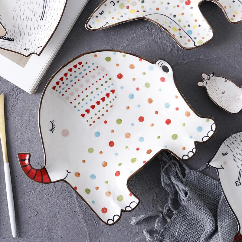 Ceramic Creative Cute Animal Breakfast Plates - Image 3
