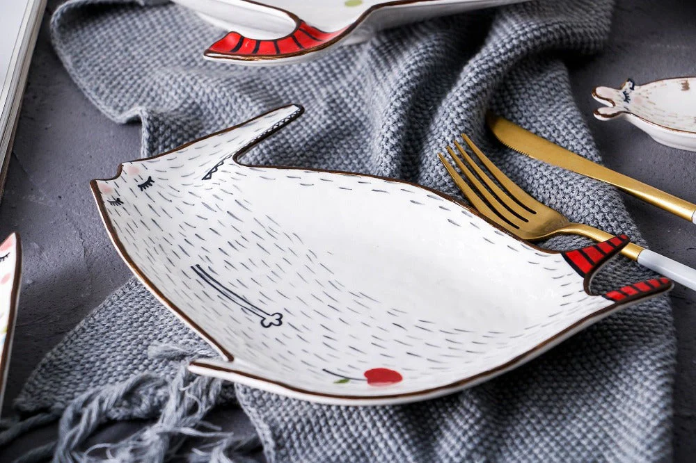 Ceramic Creative Cute Animal Breakfast Plates - Image 7