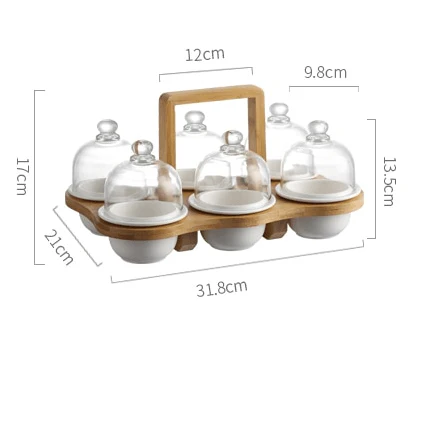 Ceramic Glass Lid Snack Plate - Image 10