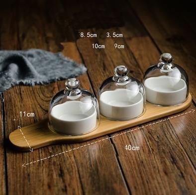 Ceramic Glass Lid Snack Plate - Image 12