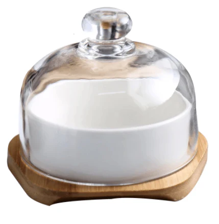 Ceramic Glass Lid Snack Plate - Image 6