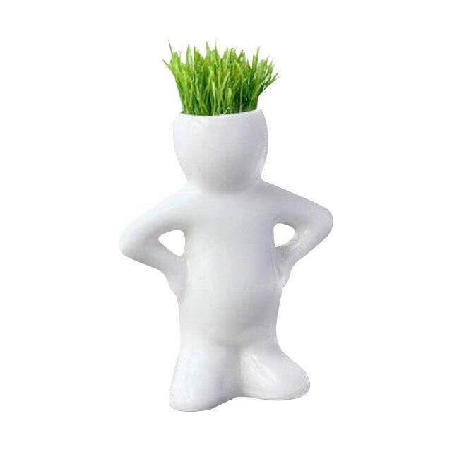Ceramic Mini Grass Hair Pot - Image 10