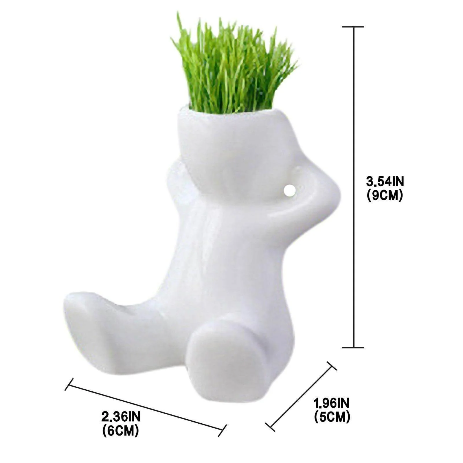 Ceramic Mini Grass Hair Pot - Image 9