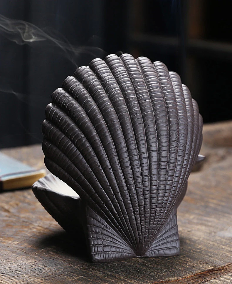 Ceramic Shell Incense Holder Led Lamp - Image 9