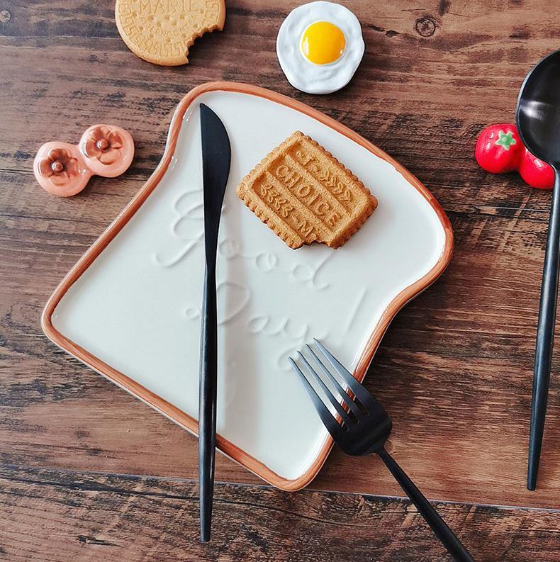 Ceramic Toast Breakfast Plate - Image 10