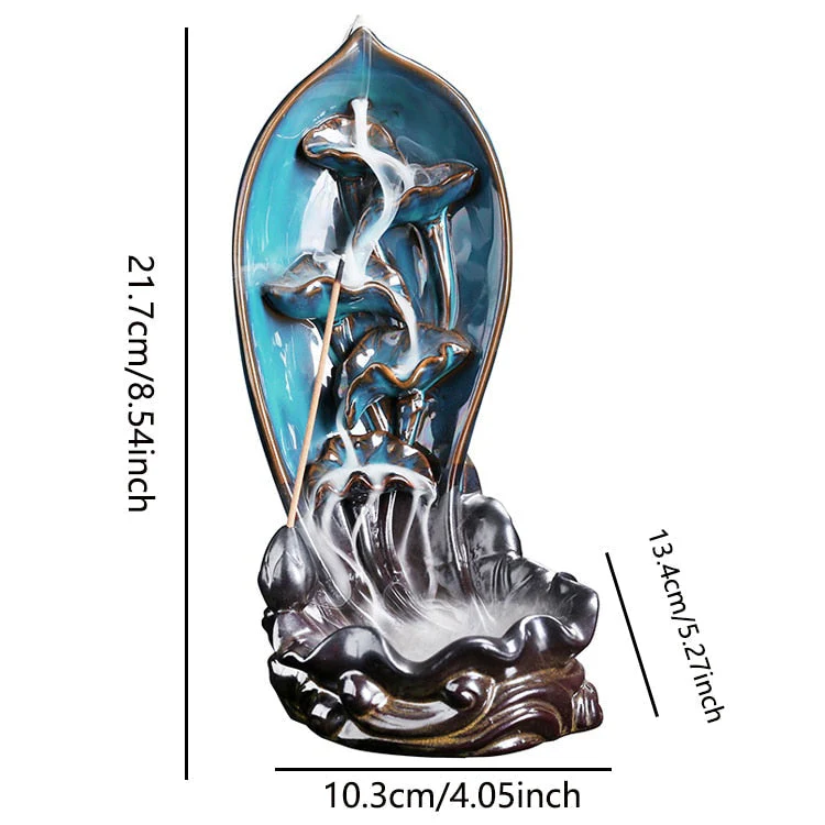 Ceramic Waterfall Backflow Yoga Incense Burner - Image 7