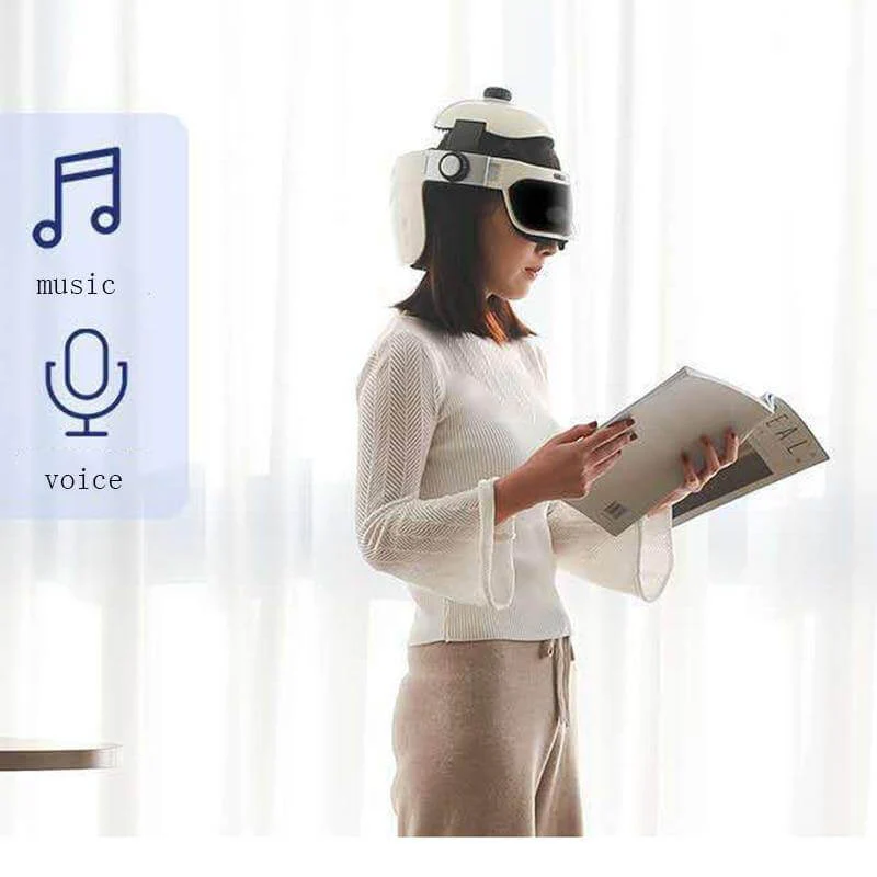 Chargeable Electric Heating Head Eye Massage Helmet - Image 2