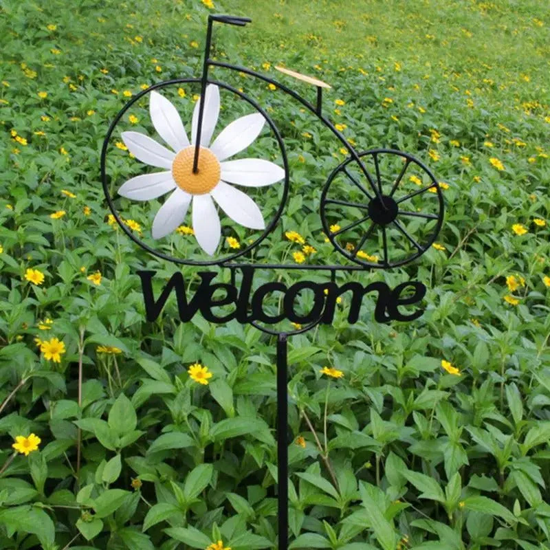 Charming Bicycle Welcome Windmill - Image 5