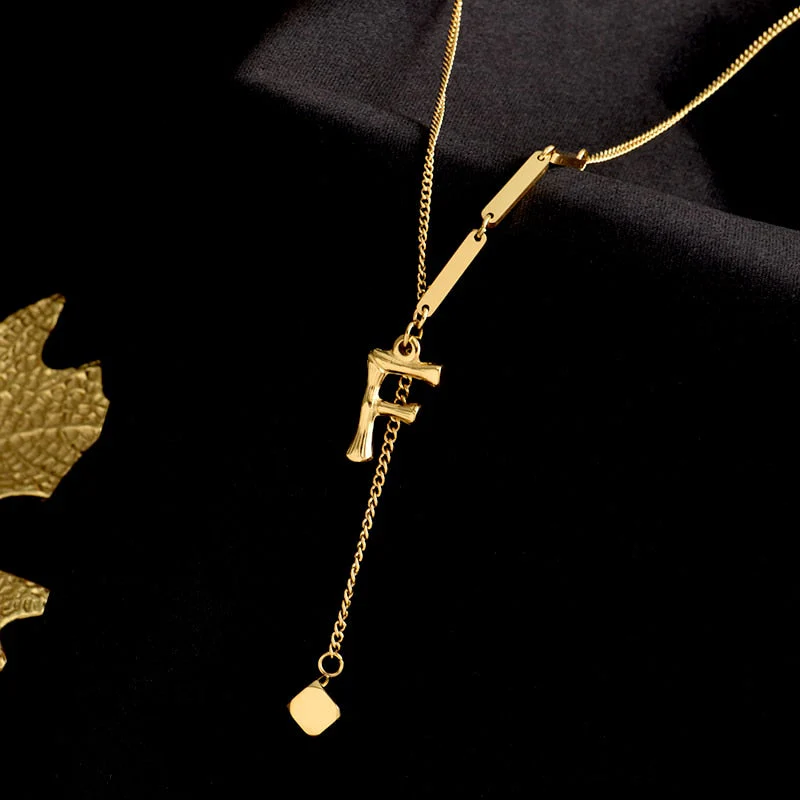 Charming Initials Letter Necklace - Image 15