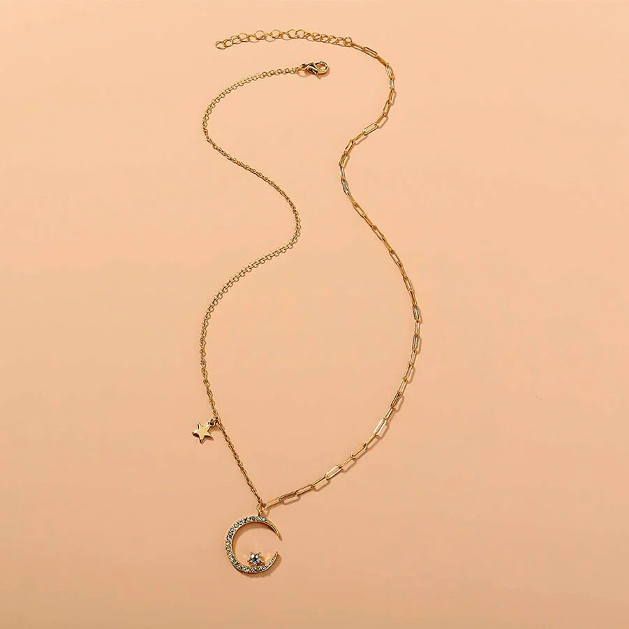 Charming Moon Long Chain Necklace - Image 6