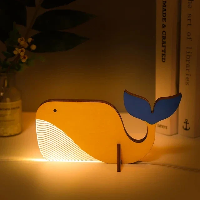Charming Wooden Animals LED Bedside Lamps - Image 8