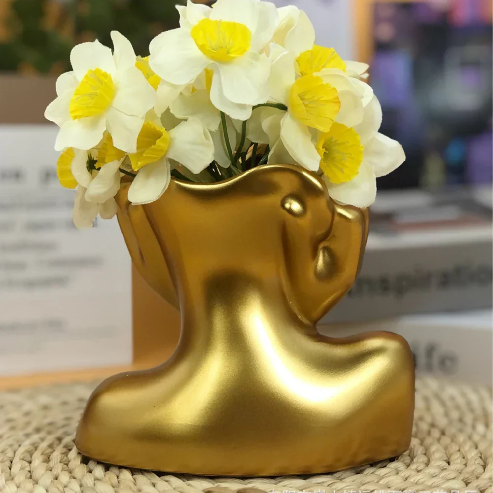 Cheerful Lucky Flower Pot Sculpture - Image 2