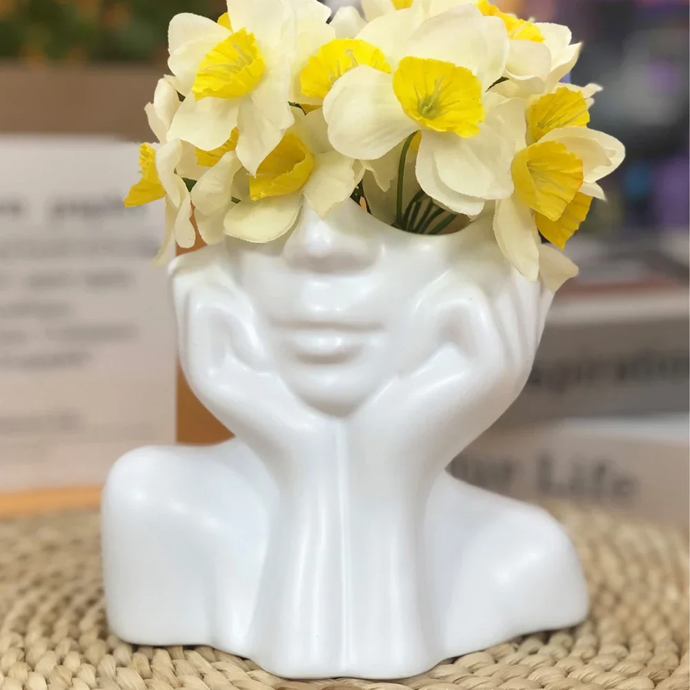 Cheerful Lucky Flower Pot Sculpture - Image 4