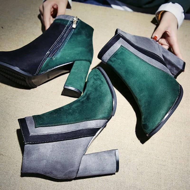 Chelsea English Modern Thick High Heels Women Boots - Image 4