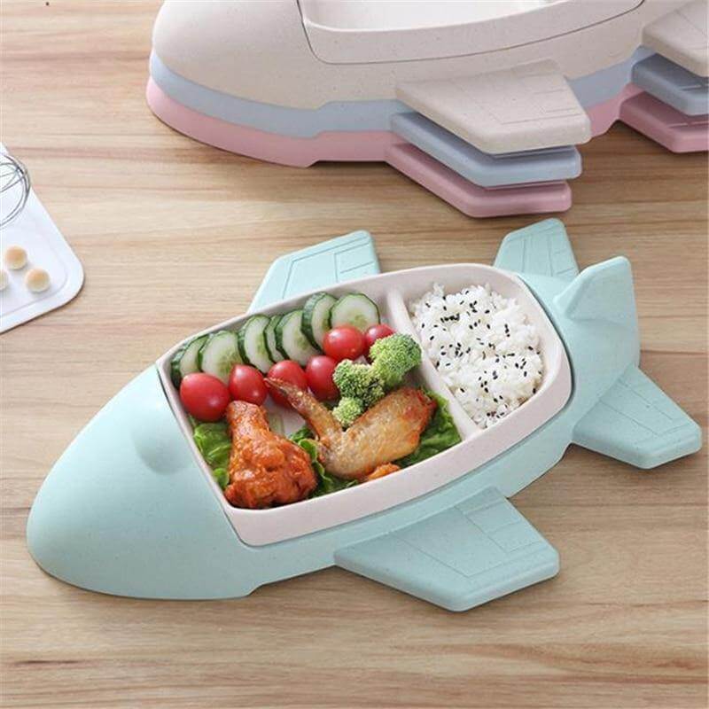 Children's Bamboo Aircraft Shape Tableware - Image 7