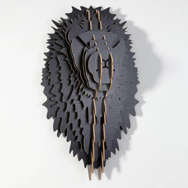 Chinese 3D Wood Lion Head - Image 10