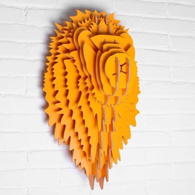 Chinese 3D Wood Lion Head - Image 4
