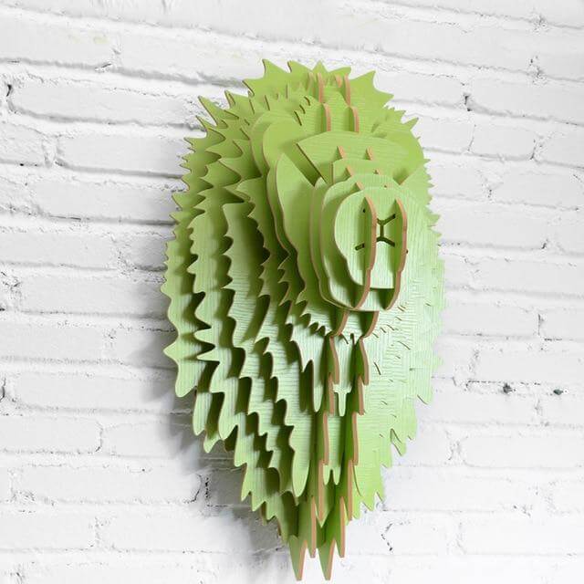 Chinese 3D Wood Lion Head - Image 8