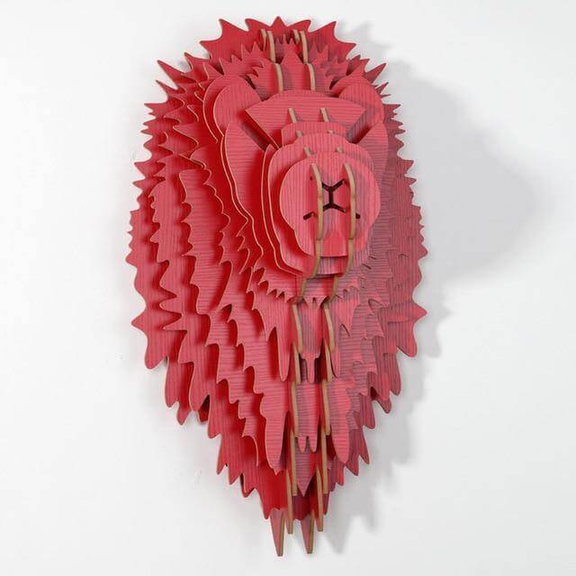 Chinese 3D Wood Lion Head - Image 9