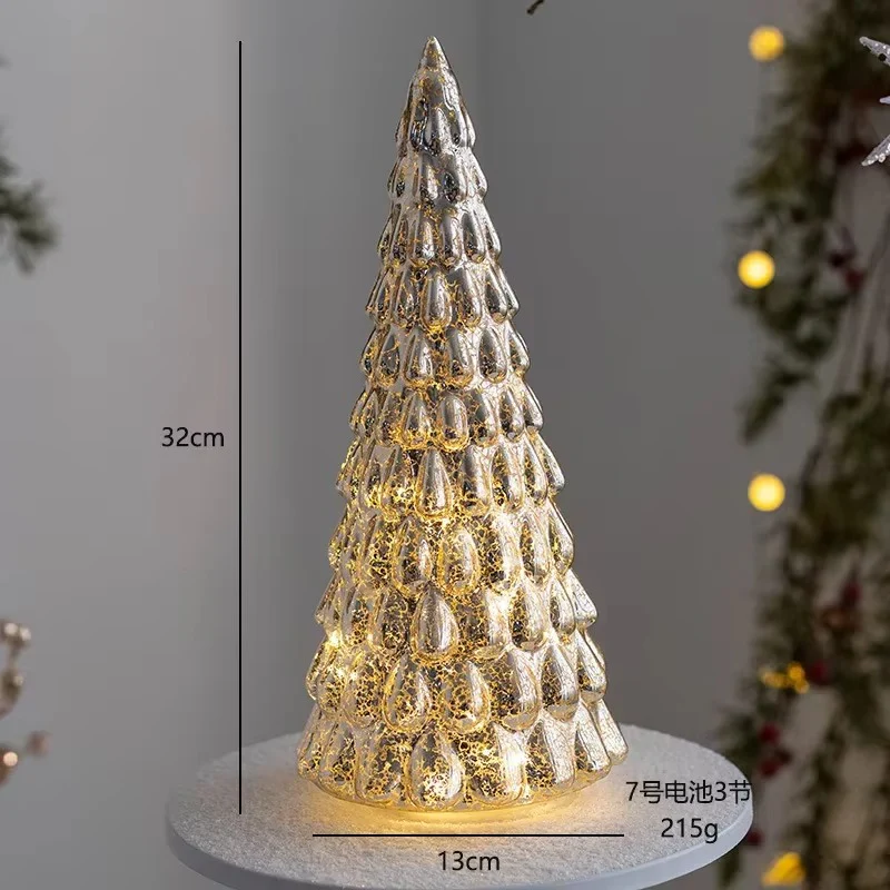 Christmas Time LED Frosted Glass Tree Lamp - Image 10