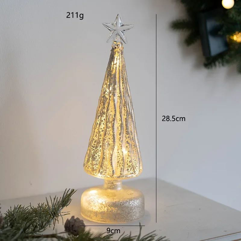 Christmas Time LED Frosted Glass Tree Lamp - Image 5