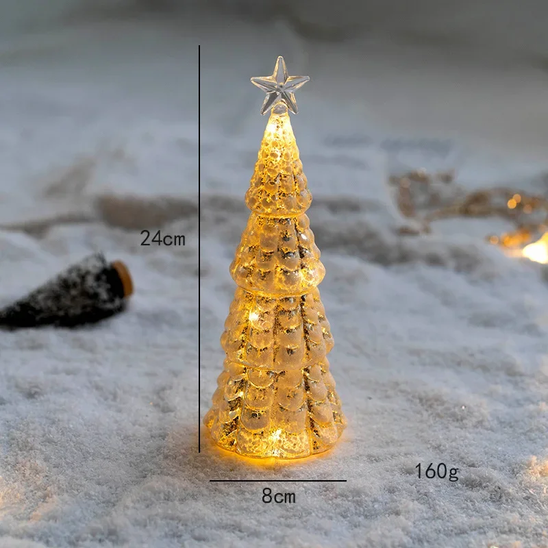 Christmas Time LED Frosted Glass Tree Lamp - Image 6
