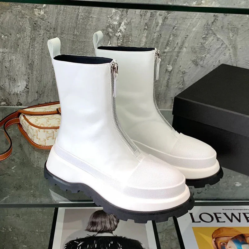 City Time Zipper Round Mid-Calf Women Boots - Image 2