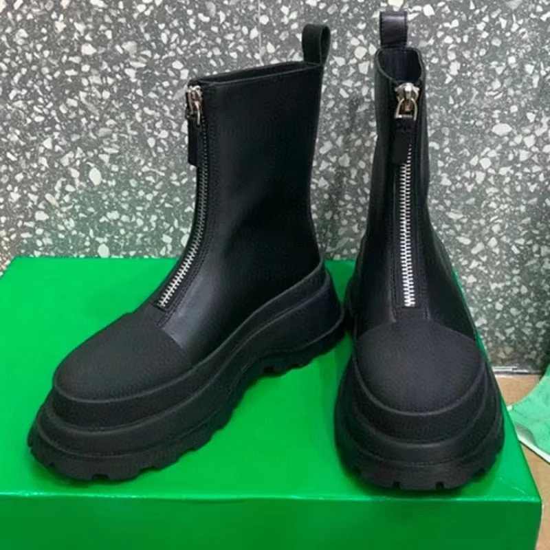 City Time Zipper Round Mid-Calf Women Boots - Image 3