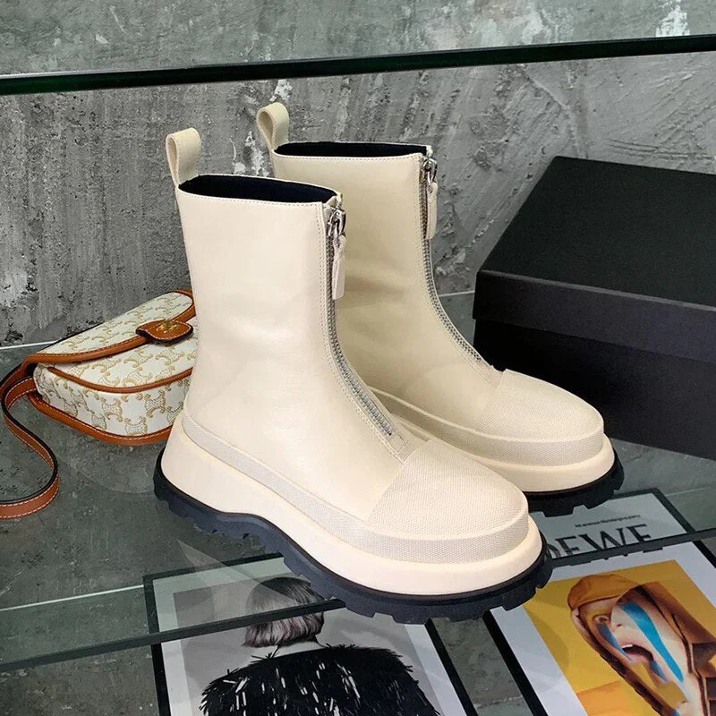 City Time Zipper Round Mid-Calf Women Boots - Image 5