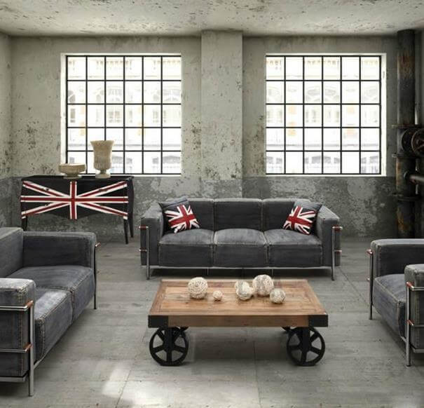 Classical Modern Fashion Wood and Iron Table - Image 2