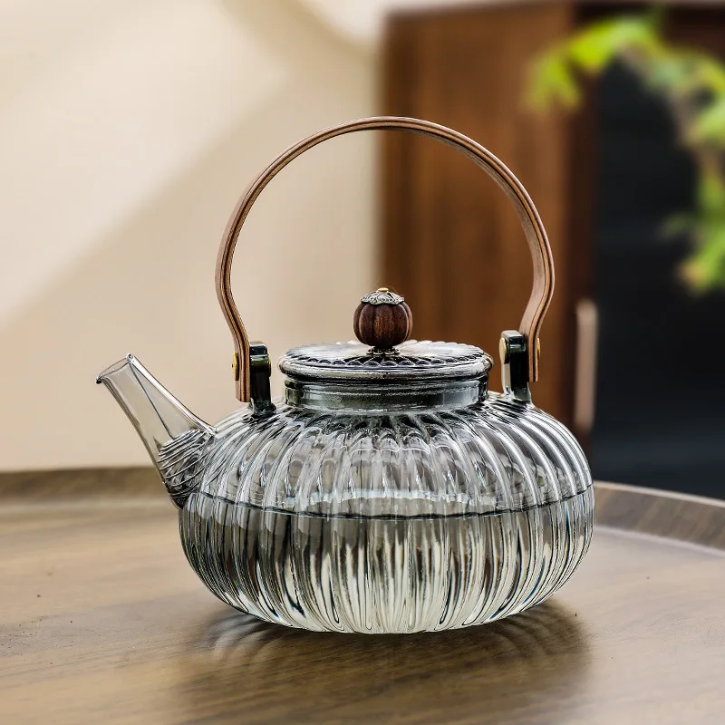 Clear Glass Electric Teapot Set - Image 2