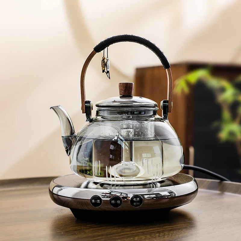 Clear Glass Electric Teapot Set - Image 3