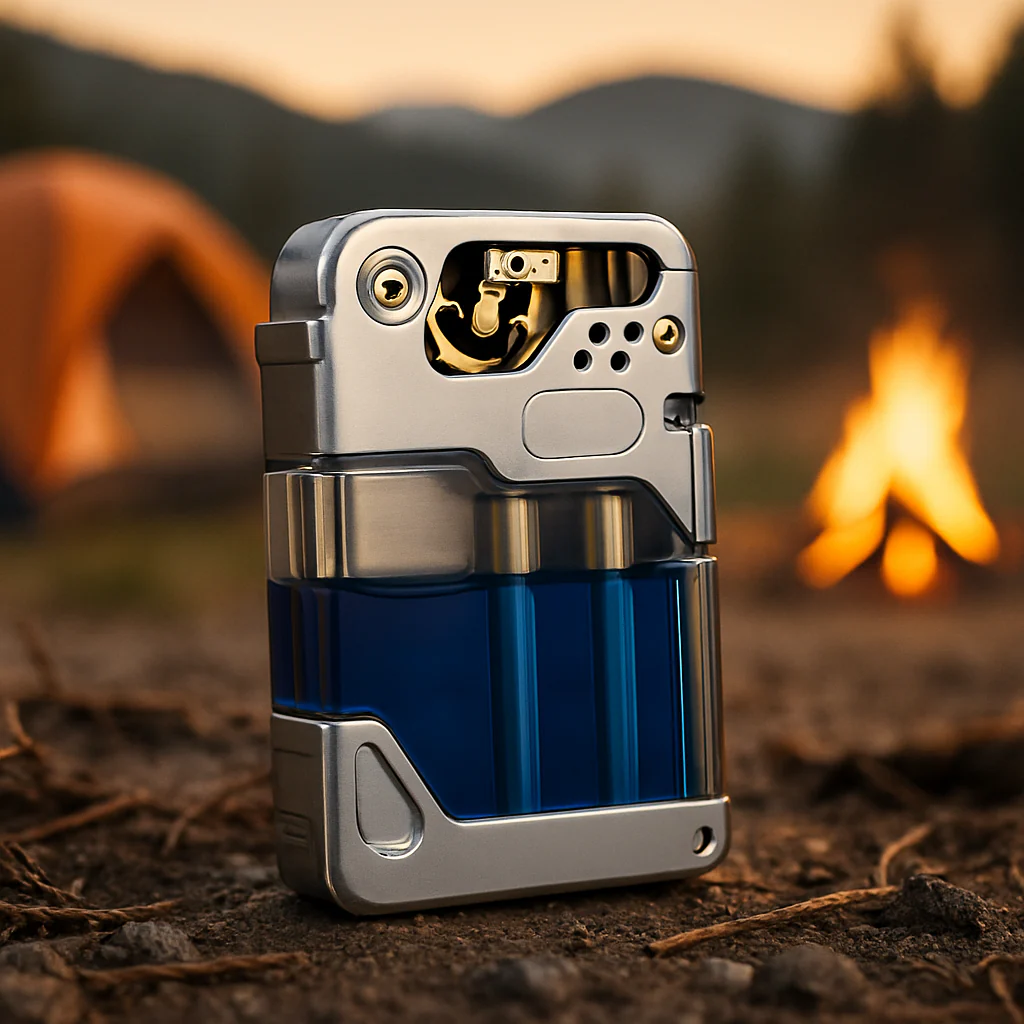 Clear Tank Metal Kerosene Lighter - Image 4