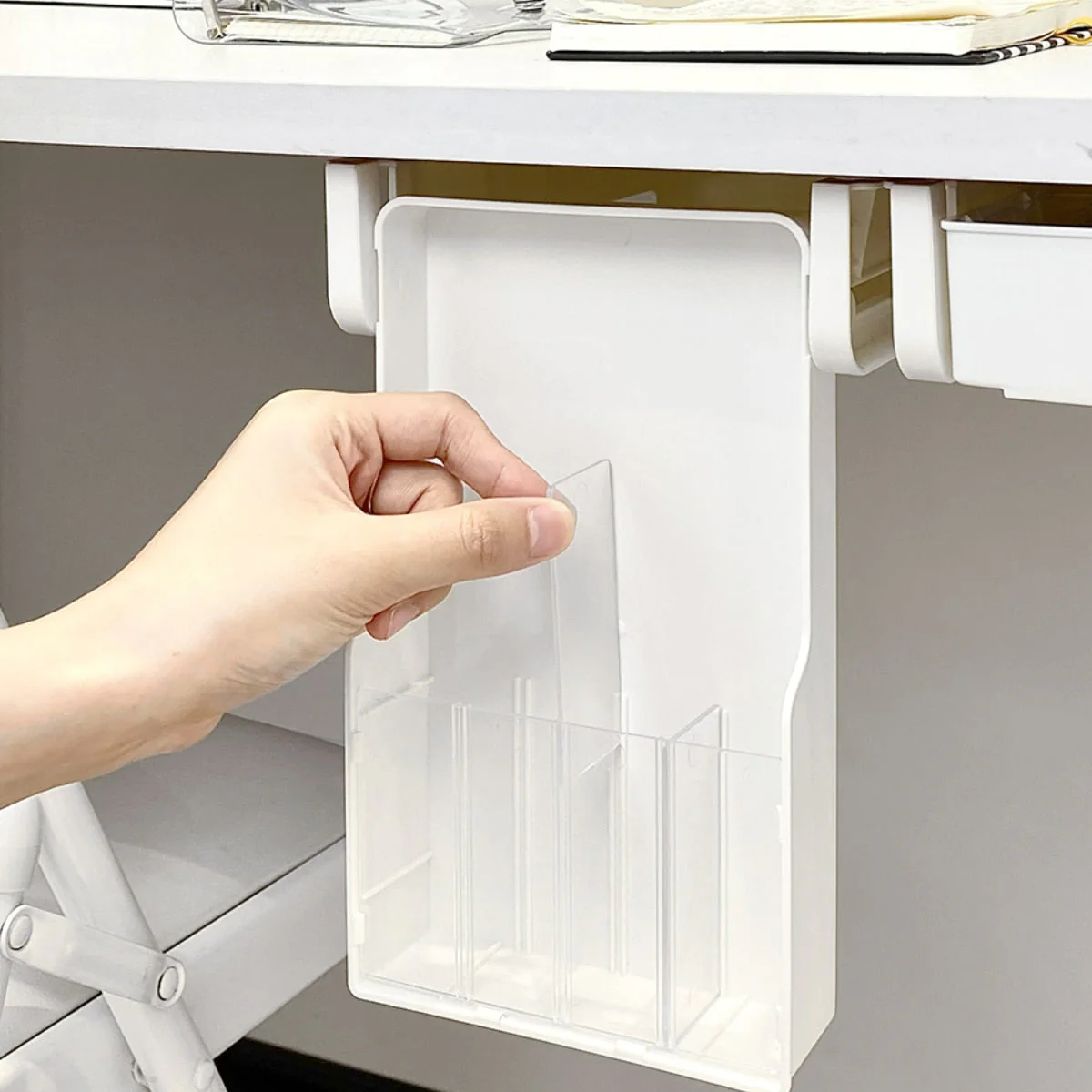 Clever Under Desk Hidden Sliding Drawer Organizer - Image 5