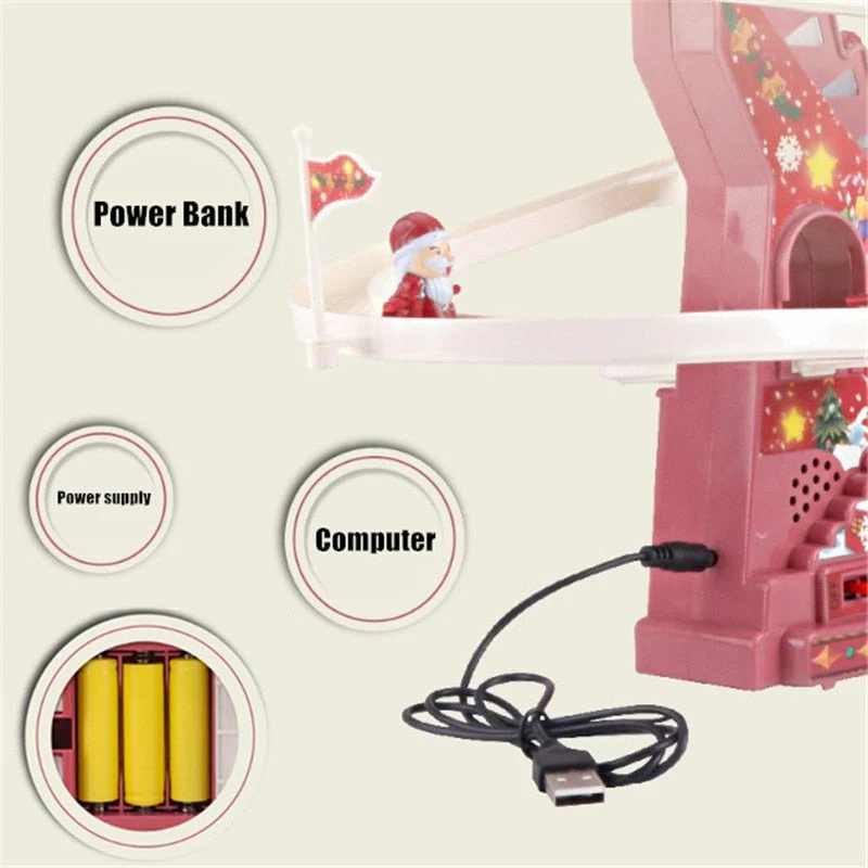 Climbing Santa Claus Race Track Toy Set - Image 5