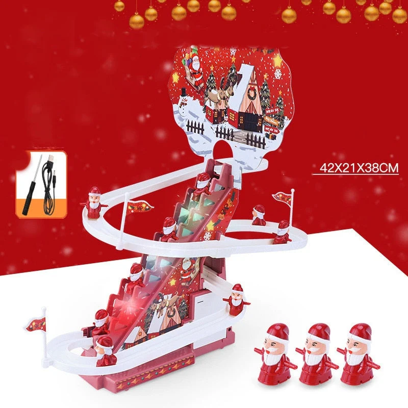 Climbing Santa Claus Race Track Toy Set - Image 6